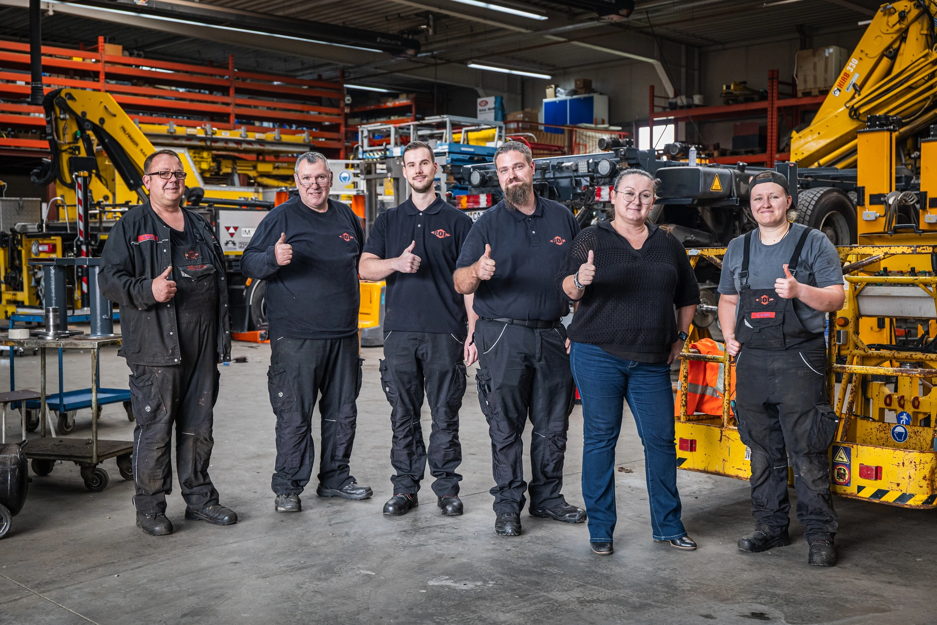 Teamfoto B.O.E. TECHNIK Service GmbH & Co. KG – Erfolgsgeschichte Recruiting